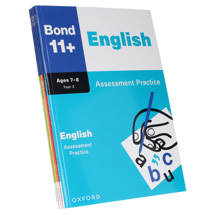 Bond 11+ Assessment Practice Papers (Ages 7-8) By Oxford 4 Books Collection Set - Paperback