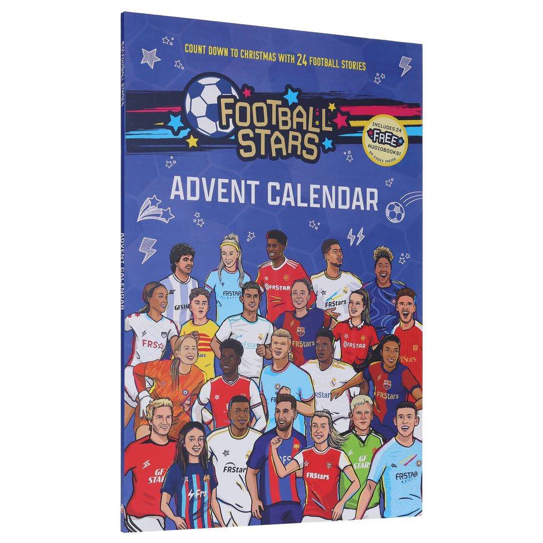 Football Stars Advent Calendar 24 Football Stories and Player Books for Kids by Luke Paton & Harry Meredith - Ages 7-9 - Paperback (Includes 24 Free AudioBooks!)