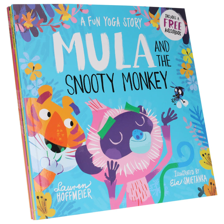 Mula and Friends Animal Fun Yoga Stories Illustrated 4 Picture Books Collection Set - Ages 3-6 - Paperback