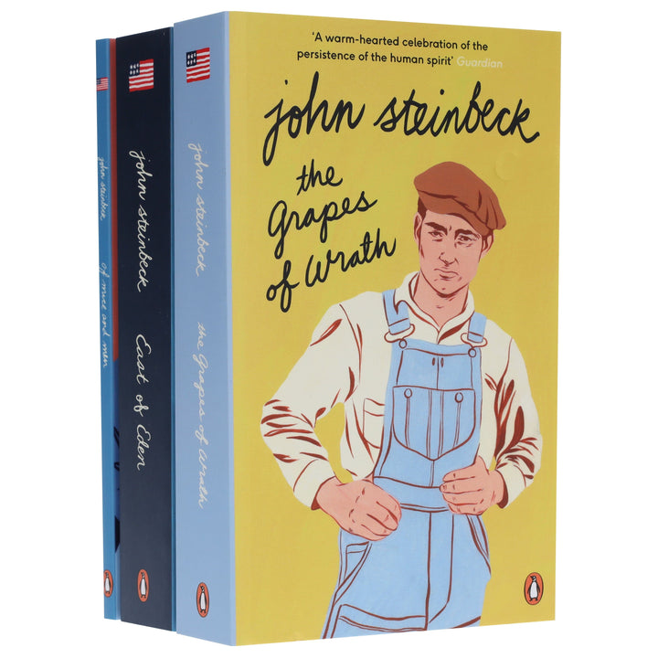 John Steinbeck Collection (The Grapes of Wrath, East of Eden, Of Mice and Men) 3 Books Set - Fiction - Paperback