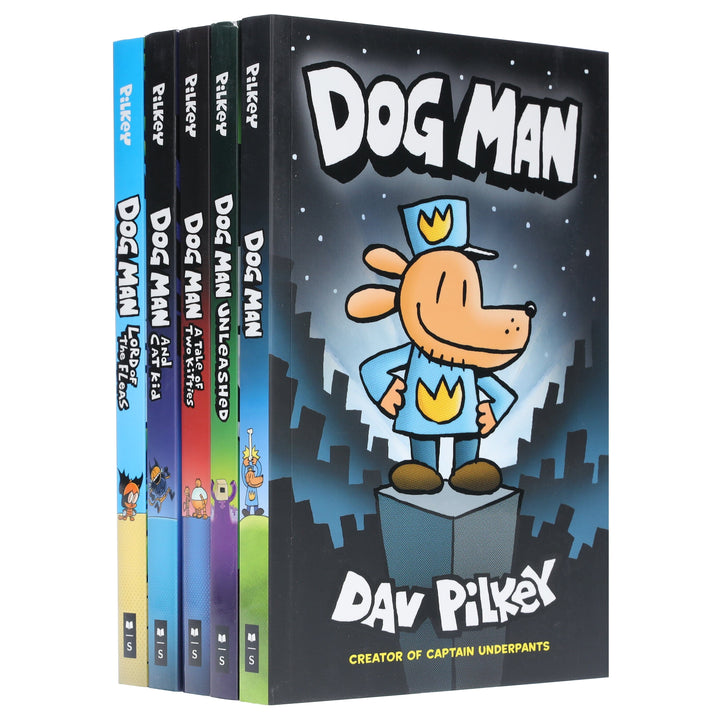 Dog Man by Dav Pilkey: Books 1-5 Collection Set - Ages 6-12 - Paperback