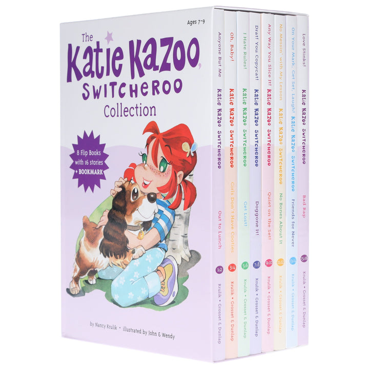 The Katie Kazoo Switcheroo 8 Flips Books With 16 Stories Collection Box Set Plus Bookmark - Ages 7-9 - Paperback