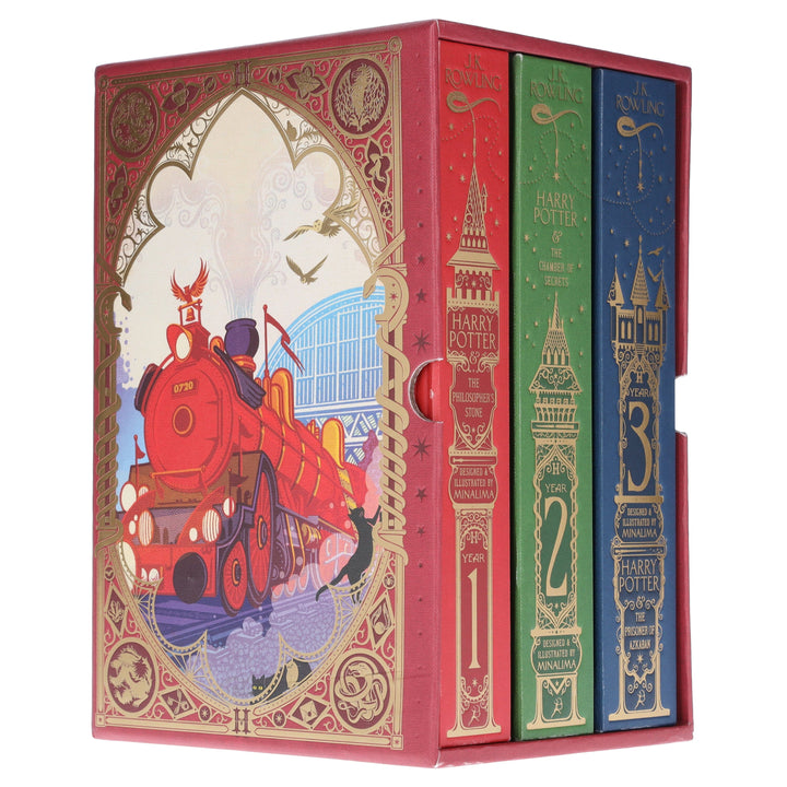 Harry Potter 1-3 Box Set: MinaLima Edition by J.K. Rowling 3 Books Collection Box Set  – Ages 9+ – Hardback