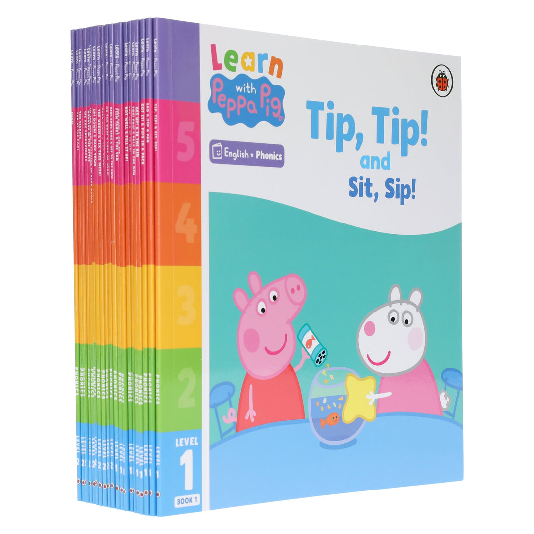 Learn with Peppa Pig Phonics Level 1 & 2 Collection 20 Books Box Set - Ages 3+ - Paperback