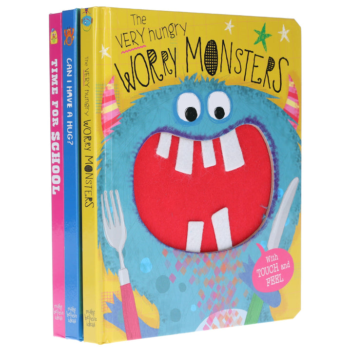 The Very Hungry Worry Monsters Touch and Feel Library Collection By Rosie Greening: 3 Books Set - Ages 3+ - Board Book