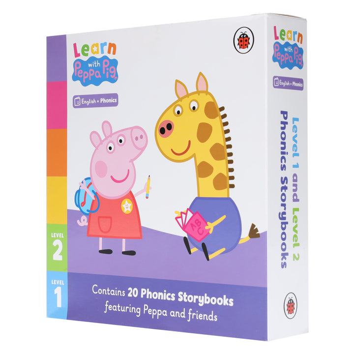 Learn with Peppa Pig Phonics Level 1 & 2 Collection 20 Books Box Set - Ages 3+ - Paperback