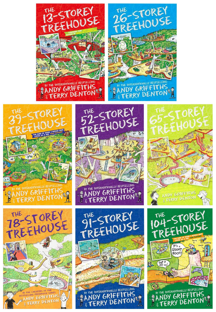 Treehouse Series By Andy Griffiths & Terry Denton 10 Books Collection Box Set Ages 7-11 Paperback