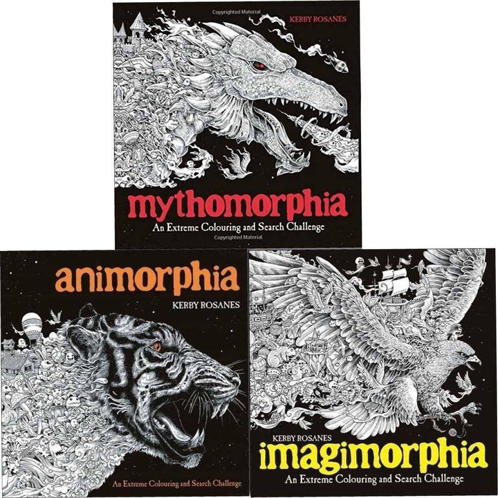 Animorphia Imagimorphia and Mythomorphia 3 Extreme Colouring Books - Paperback - Kerby Rosanes LOM Arts