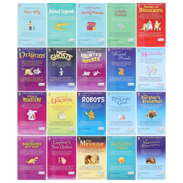 The Usborne Reading 40 Books Collection Box Set (with Free Audio Online) - Ages 5+ - Paperback