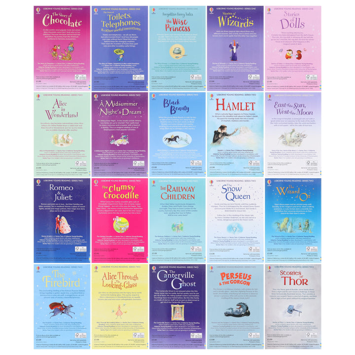 The Usborne Reading 40 Books Collection Box Set (with Free Audio Online) - Ages 5+ - Paperback