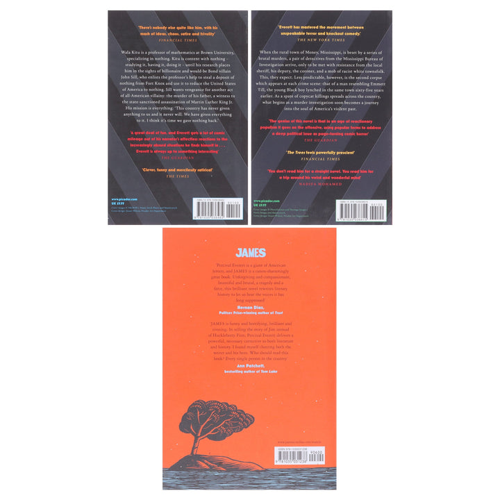 Percival Everett's Dr. No, The Trees & James: 3 Books Collection Set - Fiction - Paperback/Hardback