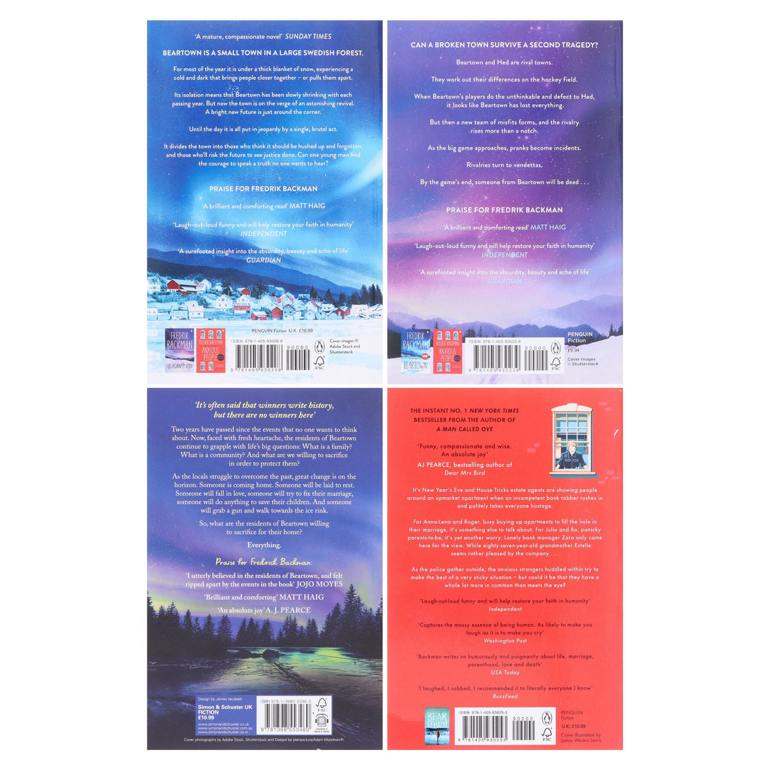 Fredrik Backman 4 Books Collection Set - Fiction - Paperback