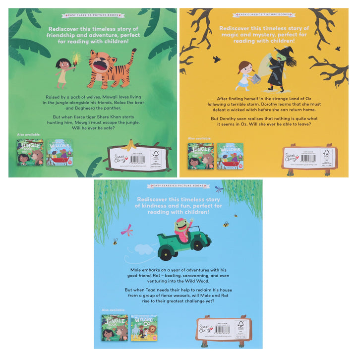 Easy Classics Collection Illustrated 3 Picture Books Set (Includes a Free Audiobook!) - Ages 3-5 - Paperback