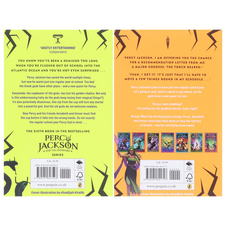 Percy Jackson And The Olympians Series (Book 6&7) by Rick Riordan 2 Books Collection Set - Ages 9+ - Paperback