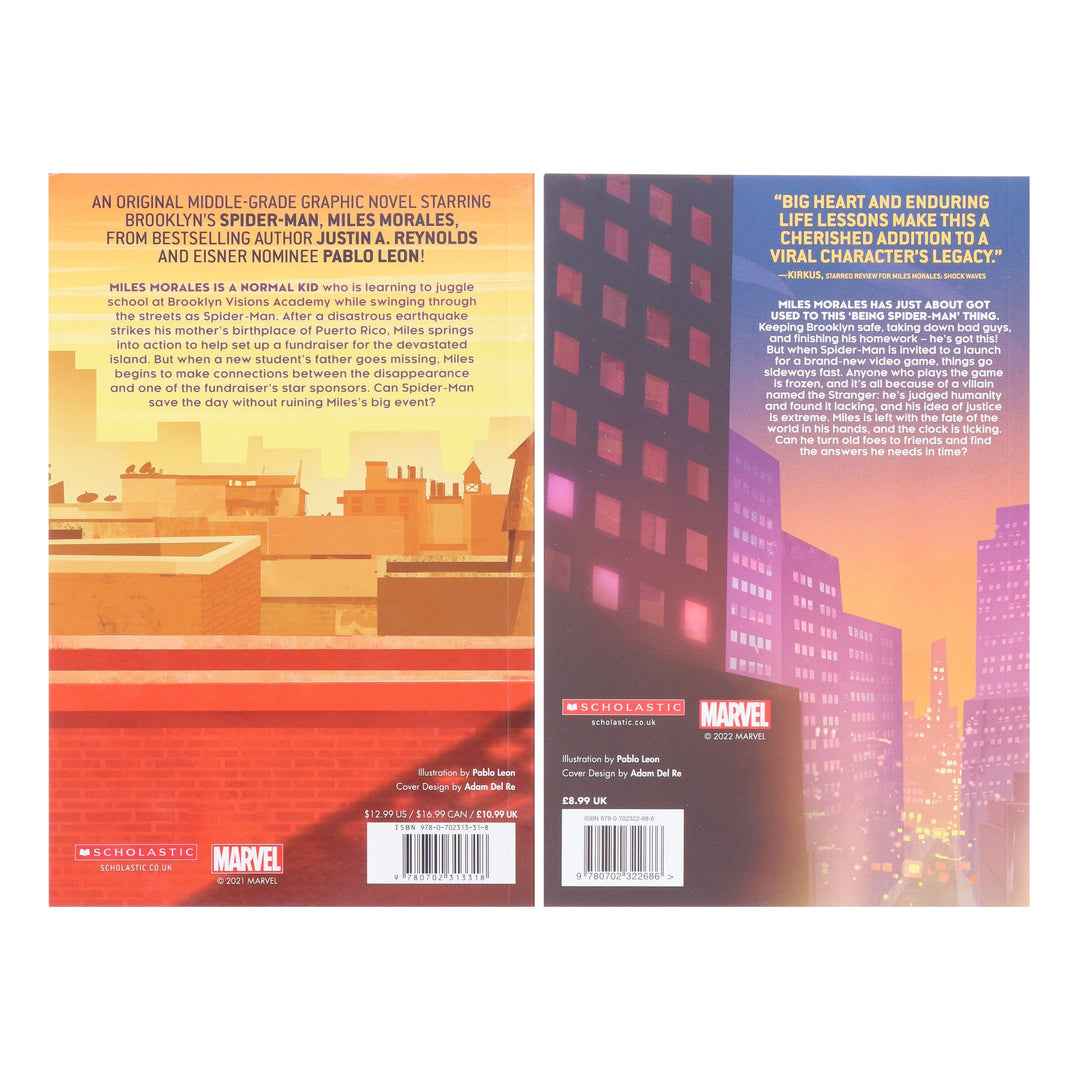 Miles Morales: A Spider-Man Graphic Novels by Justin A. Reynolds Illustrated 2 Books Collection Set - Ages 10+ - Paperback