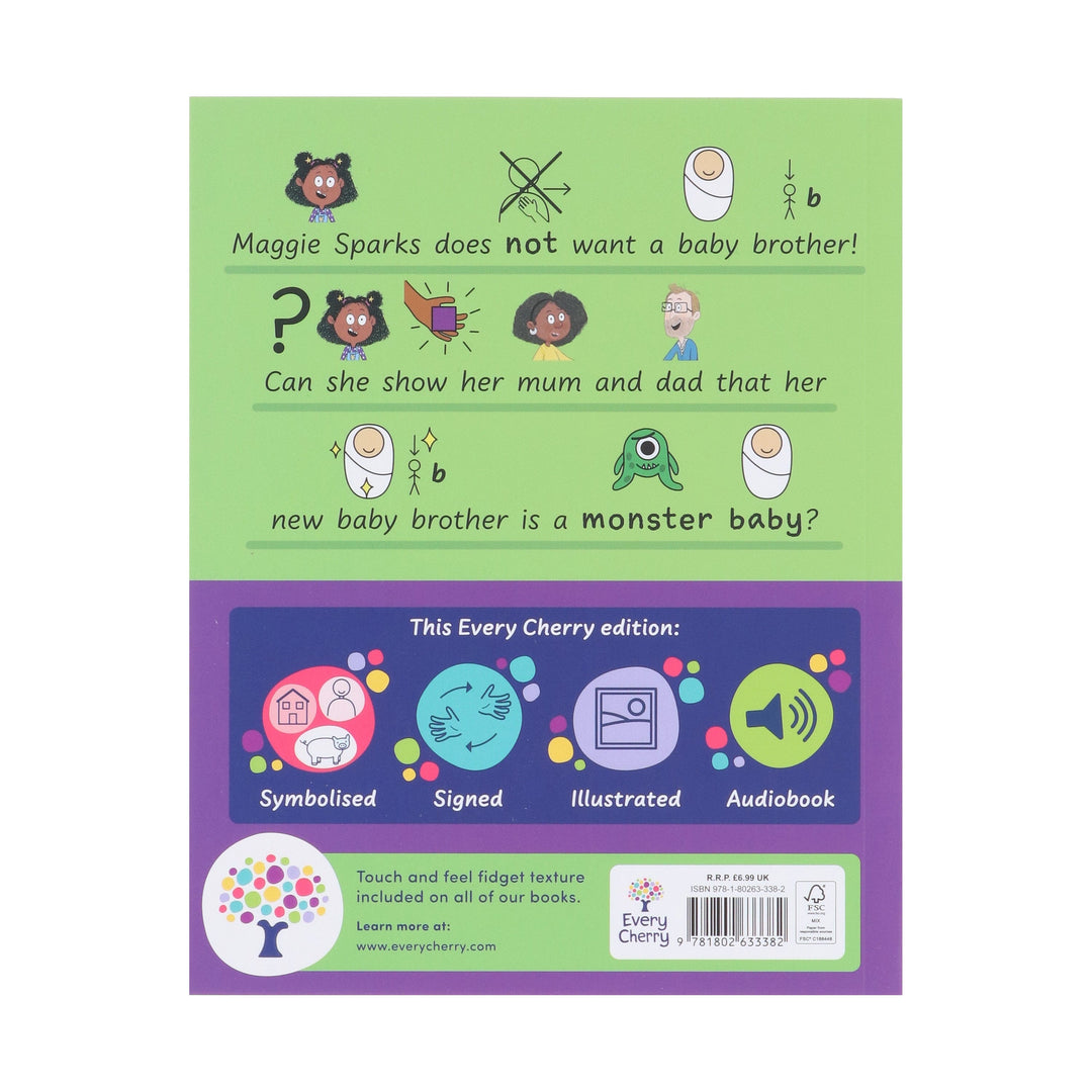 Maggie Sparks and the Monster Baby: Accessible Symbolised Edition by Steve Smallman - Ages 5-7 - Paperback (Includes Free Signing Video & Audiobook)