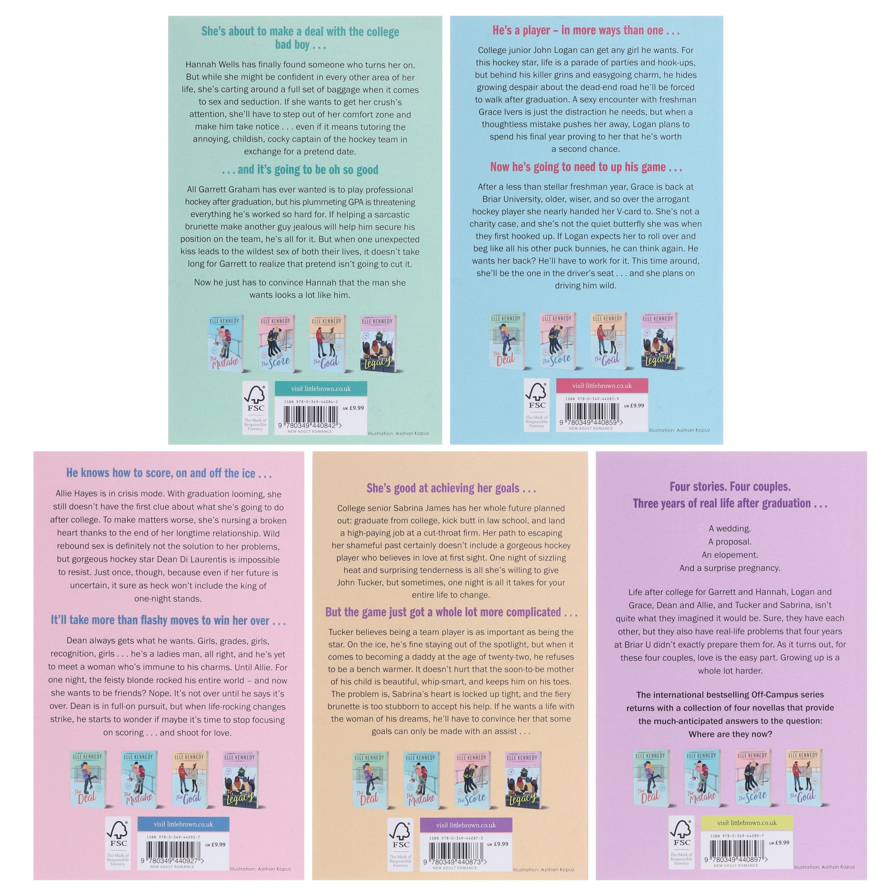 Off-Campus Series By Elle Kennedy 5 Books Collection Set - Fiction