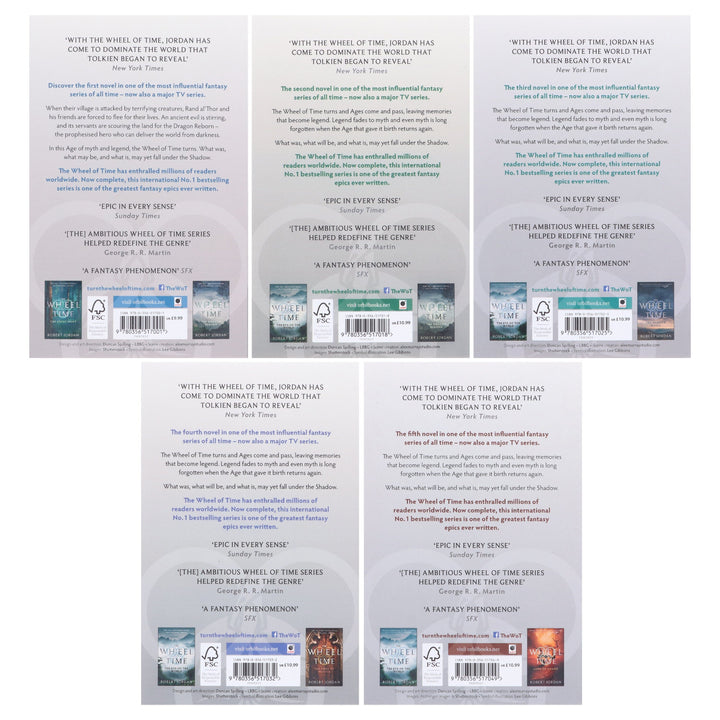 The Wheel of Time by Robert Jordan: Books 1-5 Collection Set - Fiction - Paperback