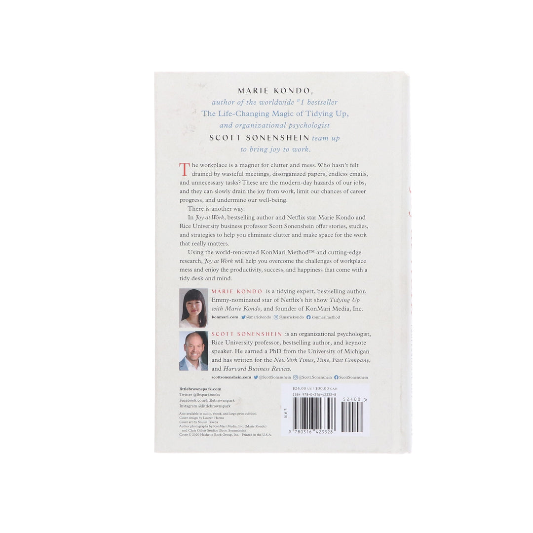 Joy at Work: Organizing Your Professional Life By Marie Kondo & Scott Sonenshein - Non Fiction - Hardback Non-Fiction Hachette