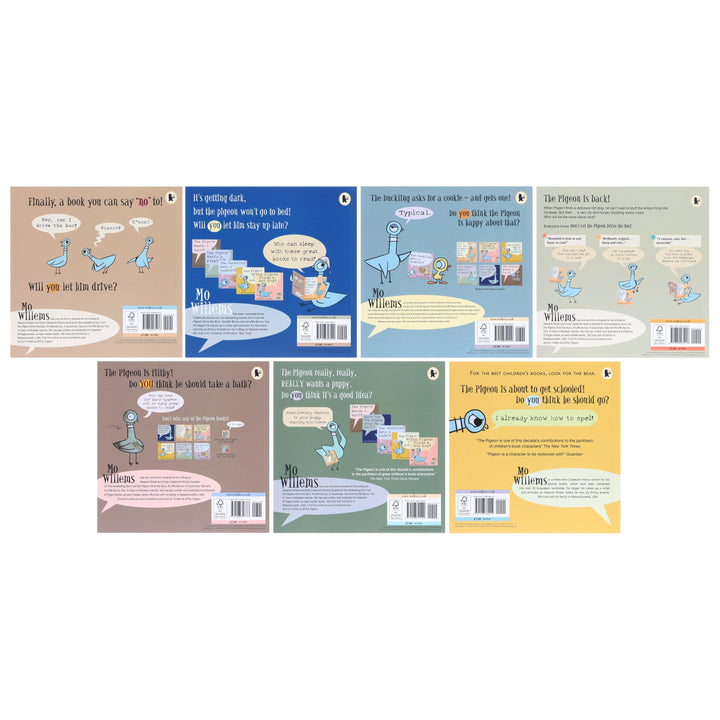 Don't Let the Pigeon Series 7 Books Collection Set By Mo Willems - Age 3-7 - Paperback