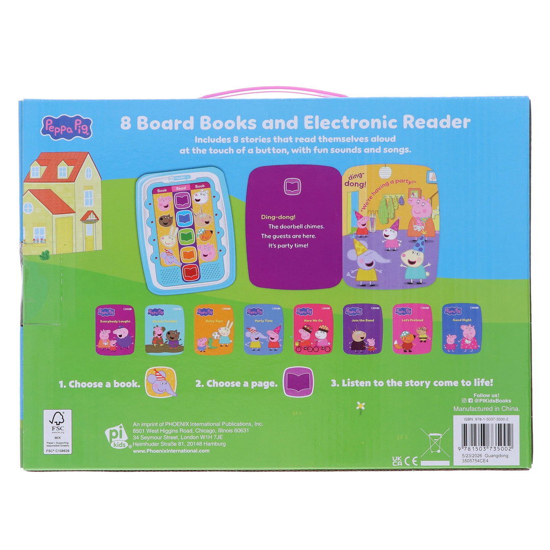 Peppa Pig - Electronic Me Reader Jr and 8 Look and Find Sound Book Library - Ages 2+ - Board Book