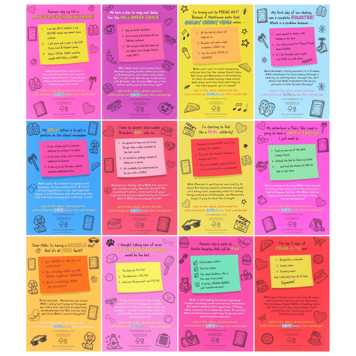 Dork Diaries Series (Vol. 1-12) By Rachel Renee Russell 12 Books Collection Set- Ages 9-14 - Paperback