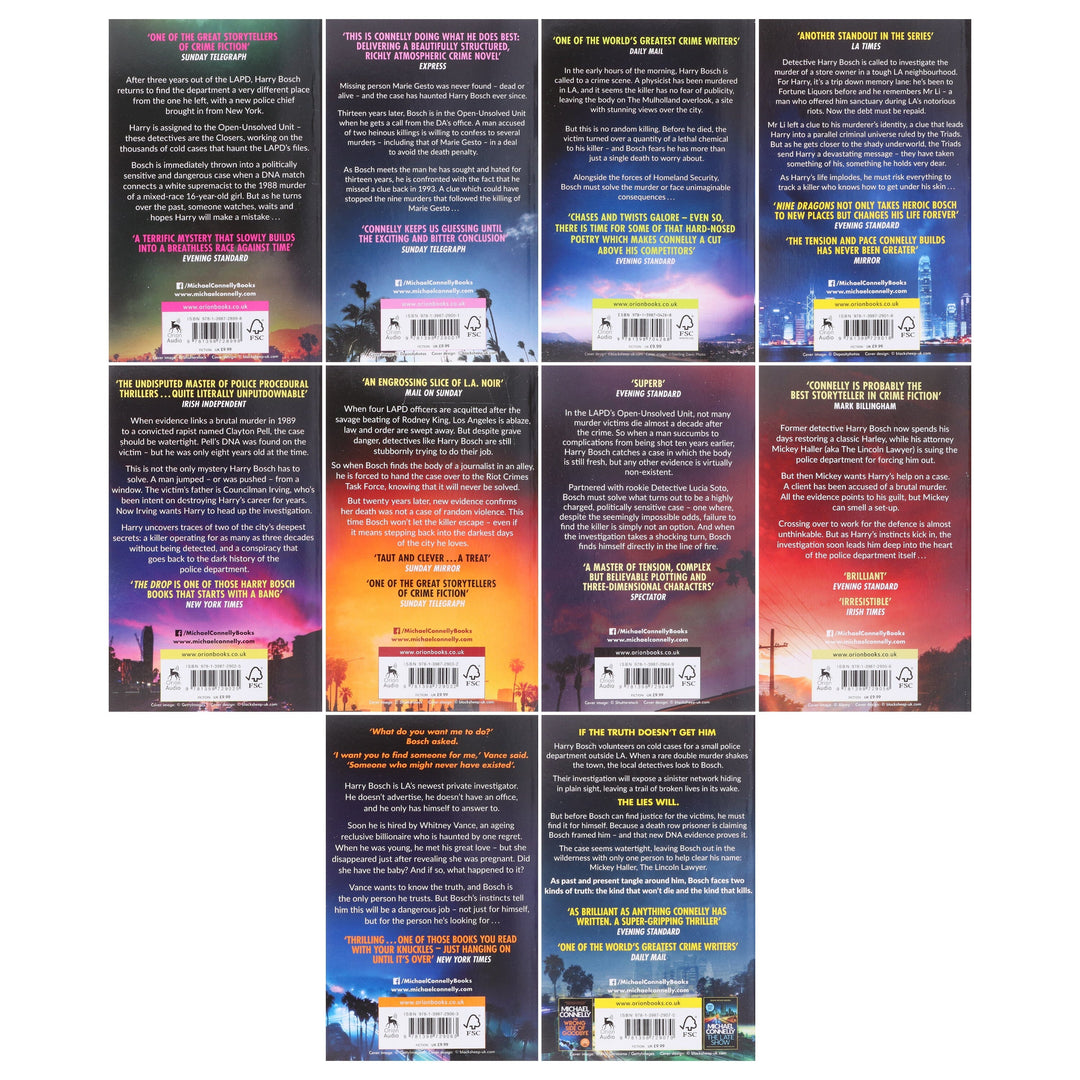 Harry Bosch by Michael Connelly: Books 11-20 Collection Set - Fiction - Paperback