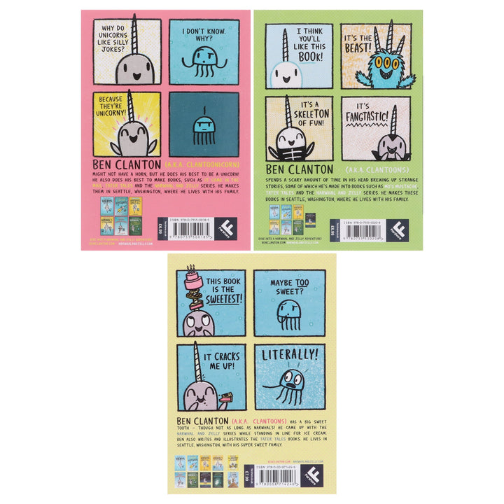 Narwhal and Jelly Series (Book 7-9) By Ben Clanton: Graphic Novels 3 Books Collection Set - Ages 4-7 - Paperback