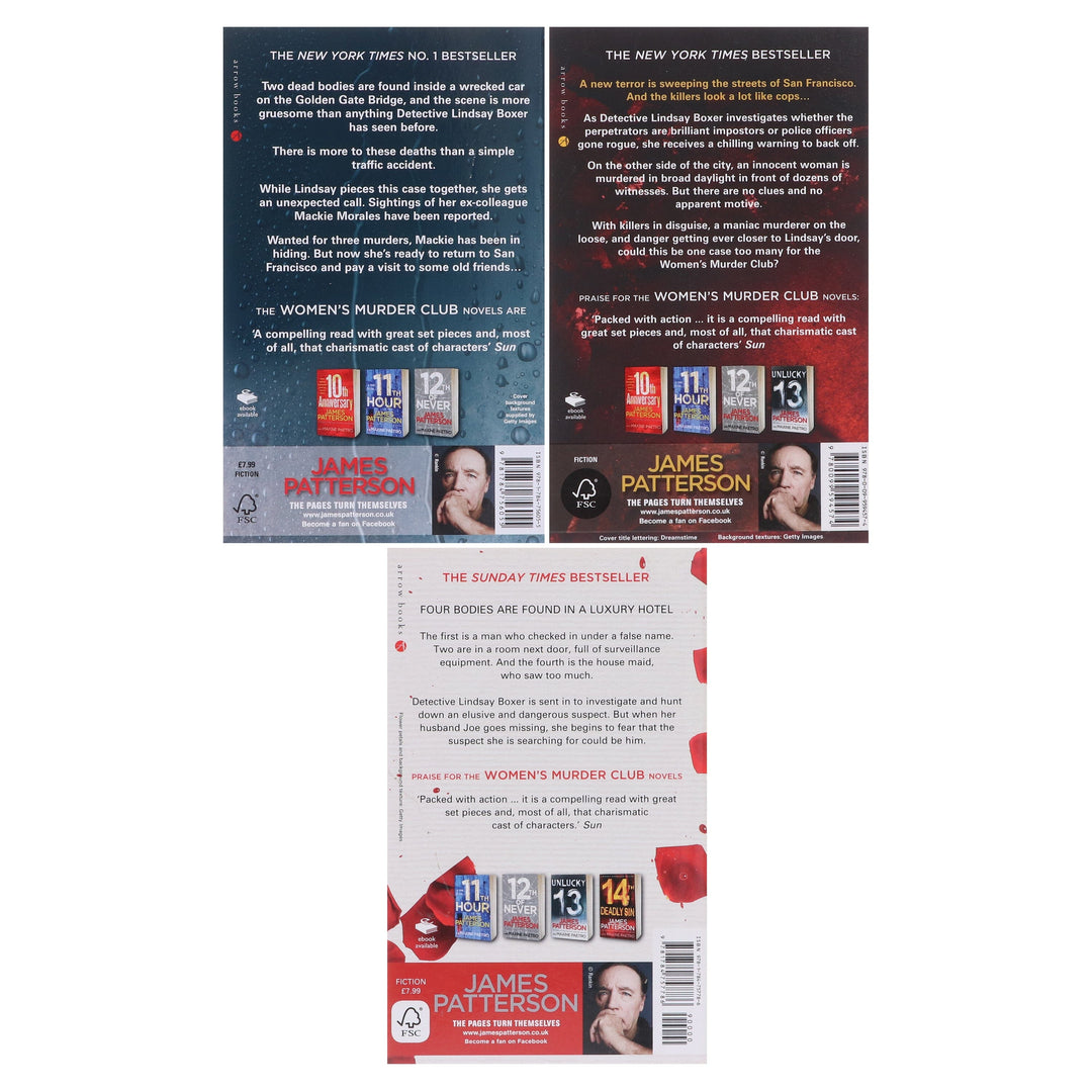 Women's Murder Club (Book 13-15) by James Patterson 3 Books Collection Set  - Fiction - Paperback