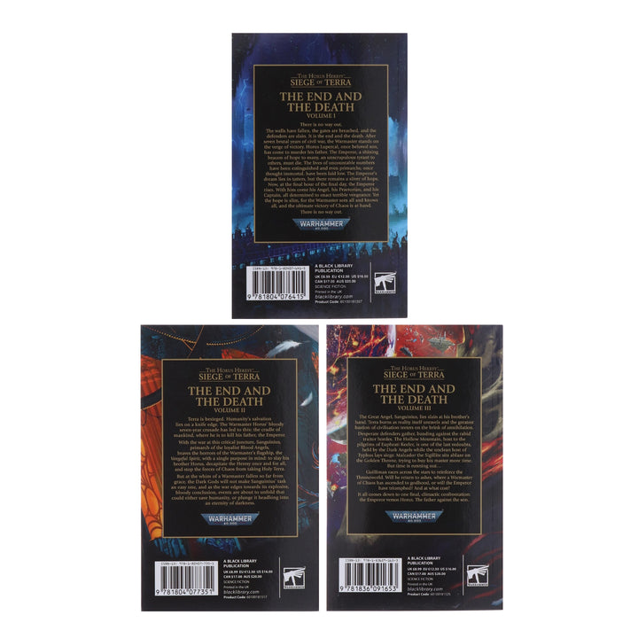 The Horus Heresy: Siege of Terra (Vol 1-3) by Dan Abnett 3 Books Collection Set - Fiction - Paperback