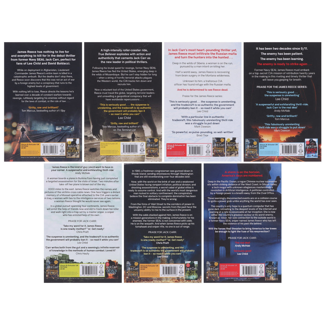 James Reece Series 7 Books Collection Set By Jack Carr - Fiction - Paperback