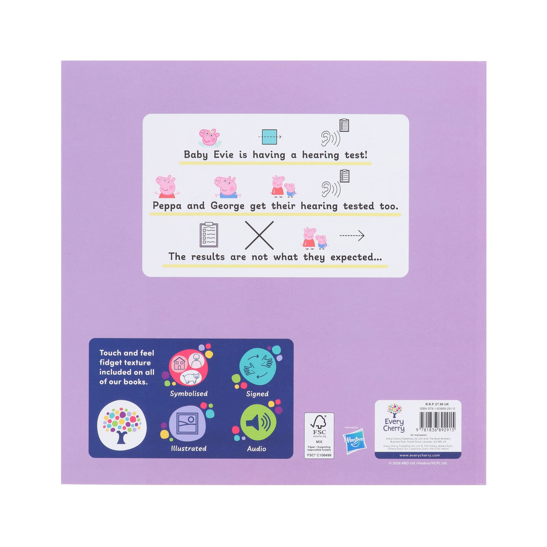 Peppa Pig: Hearing Test: A Symbolised Picture Book (Peppa Pig Symbolised Stories) - Ages 3-5 - Paperback (Includes Free Signing Video & Audiobook)