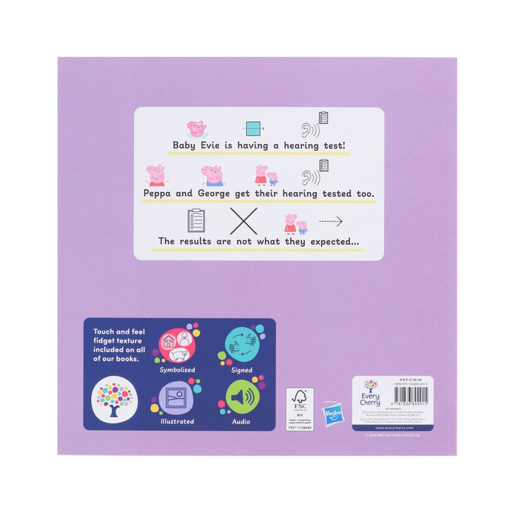 Peppa Pig: Hearing Test: A Symbolised Picture Book (Peppa Pig Symbolised Stories) - Ages 3-5 - Paperback (Includes Free Signing Video & Audiobook)