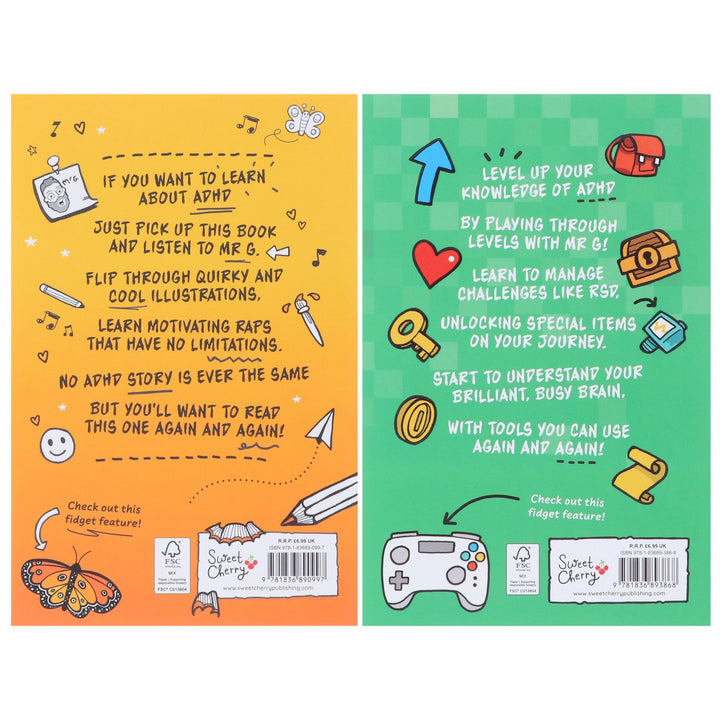 ADHD: Rapped Up! and Levelled Up! by Jamie Gilbert 'Mr G' 2 Books Collection Set - Ages 9-12 - Paperback (Learn about ADHD with Free Audio Book & Movement Break)