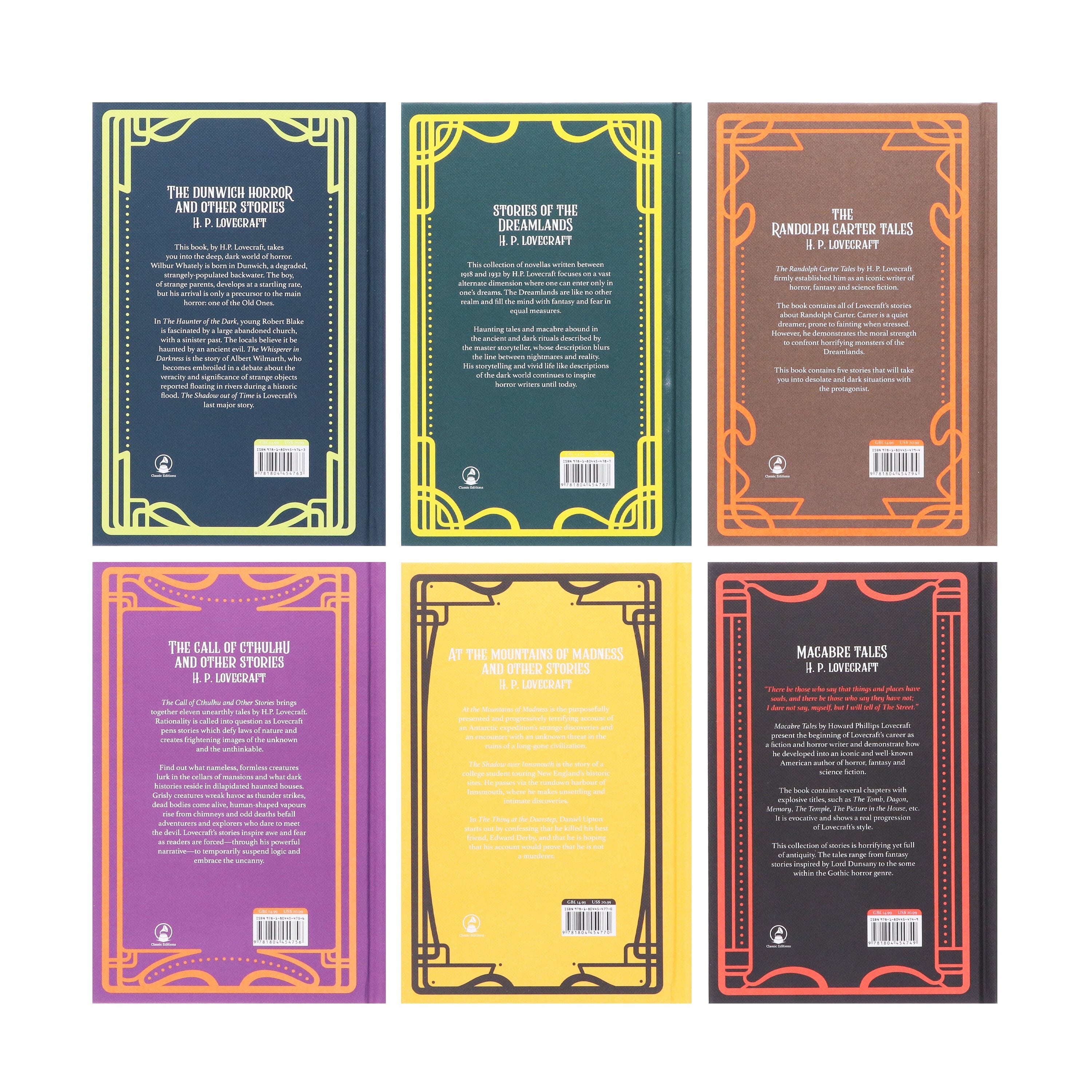 The H.P Lovecraft 6 Books Collection Box Set - Fiction - Hardback