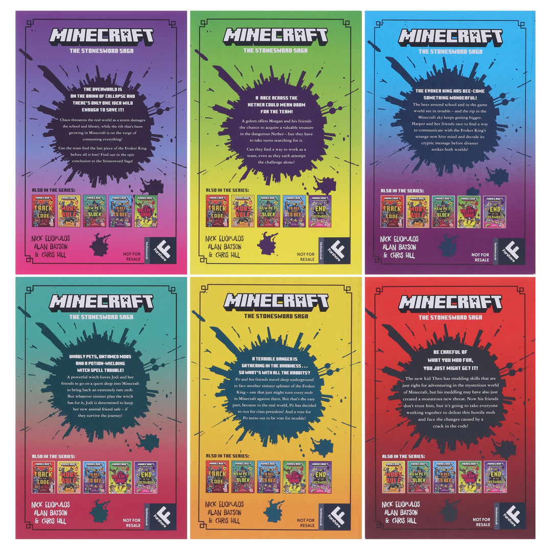 Minecraft The Stonesword Saga Collection by Mojang AB: The Complete 6-Novel Set - Ages 5-10 - Paperback