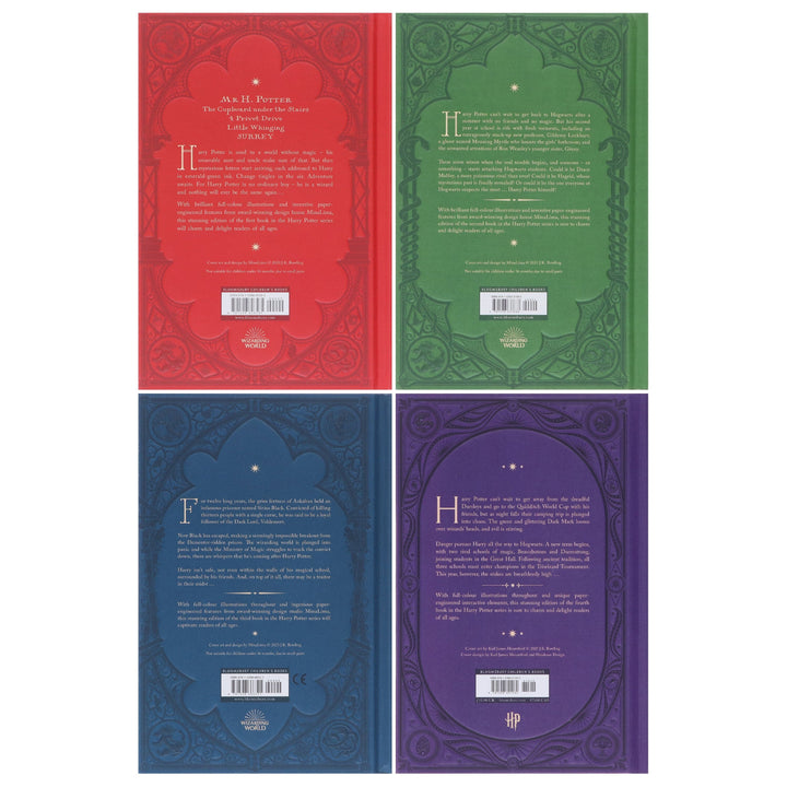 Harry Potter MinaLima & Interactive Collectors Edition (Volume 1-4) by J.K. Rowling: 4 Books Collection Set – Ages 9+ – Hardback