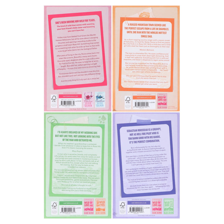 Rose Hill Series By Elsie Silver (Wild Love, Wild Eyes, Wild Side & Wild Card) 4 Books Collection Set - Fiction - Paperback