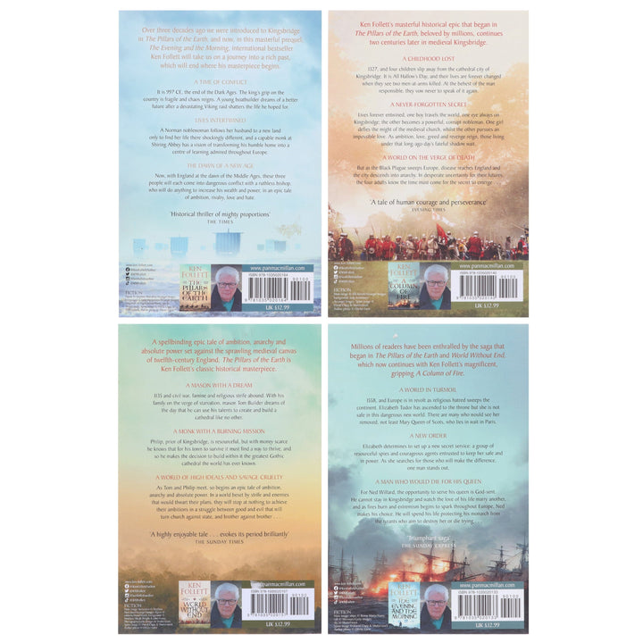 Kingsbridge Series by Ken Follett 4 Books Collection Set - Fiction - Paperback