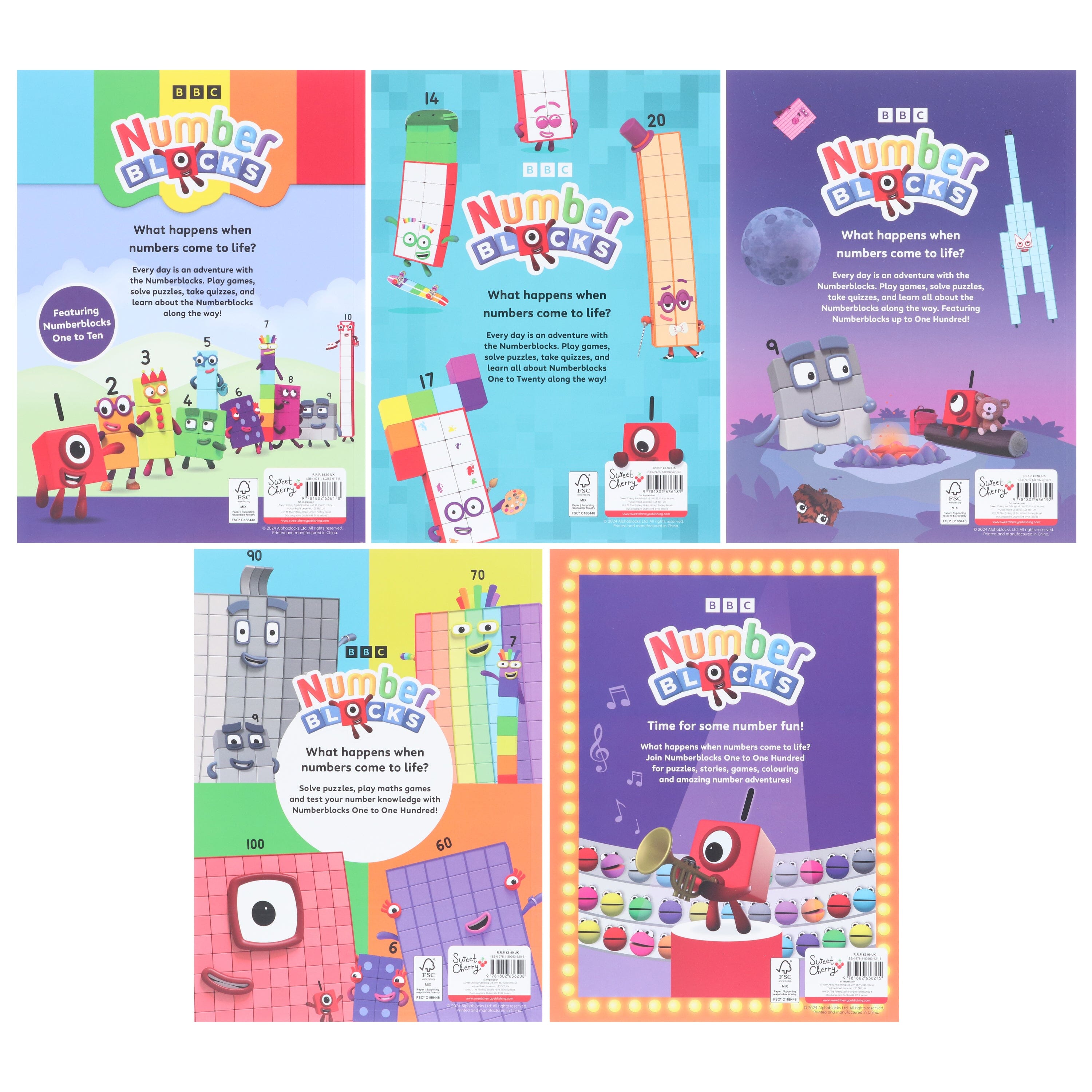 Numberblocks Fun Activity Collection 5 Books Set Packed with games