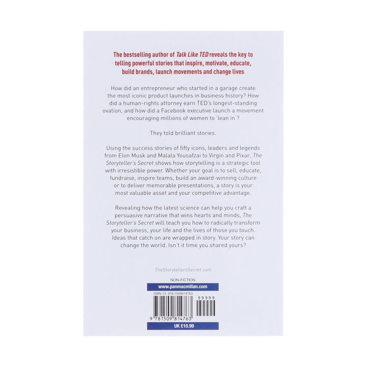 The Storyteller's Secret: How TED Speakers and Inspirational Leaders Turn Their Passion into Performance by Carmine Gallo - Non Fiction - Paperback