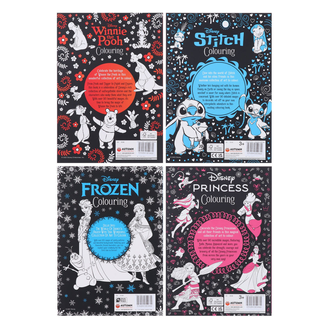 Disney Colouring Collection by Walt Disney 4 Books Set - Ages 5+ - Paperback