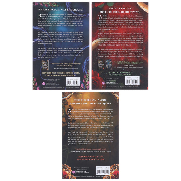 The Kingdom of Crows: Forbidden Romantasy Adventure Series By Olivia Wildenstein 3 Books Sprayed Edges Collection Set - Fiction - Paperback