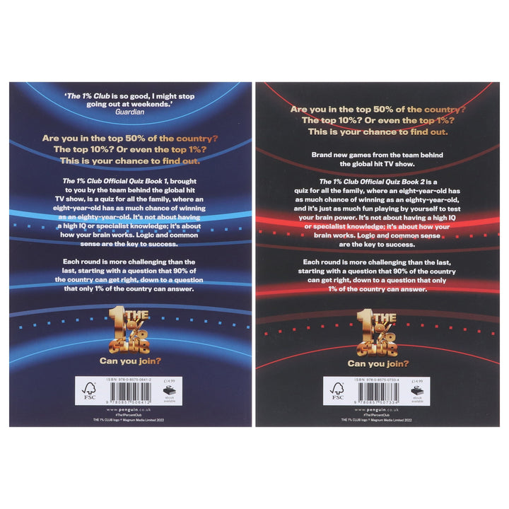 The 1% Club Official Quiz (Book 1&2) by BBC Studios 2 Books Collection Set - Non Fiction - Paperback