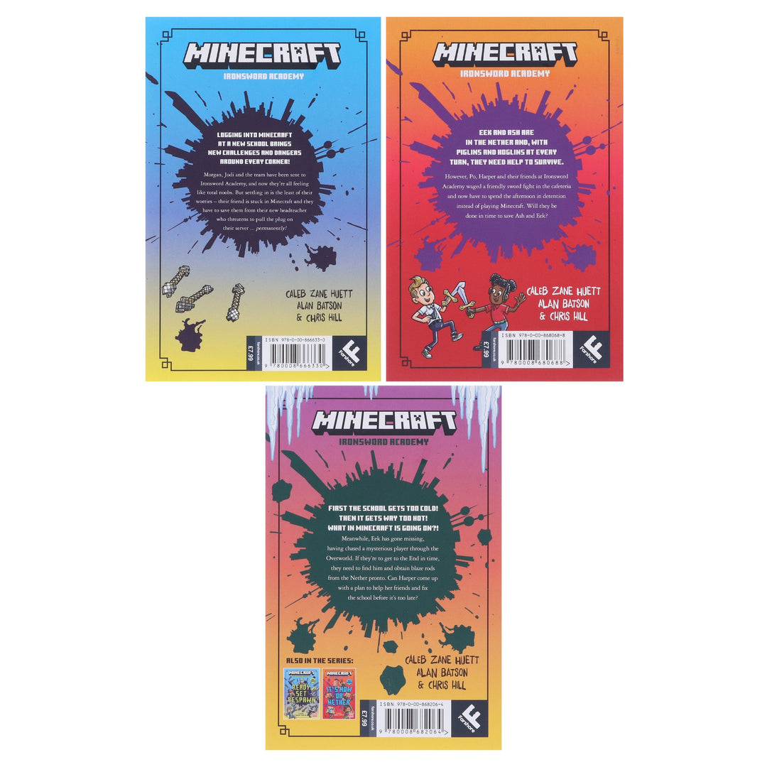 Minecraft Ironsword Academy Series by Mojang AB 3 Books Collection Set - Ages 6-9 - Paperback