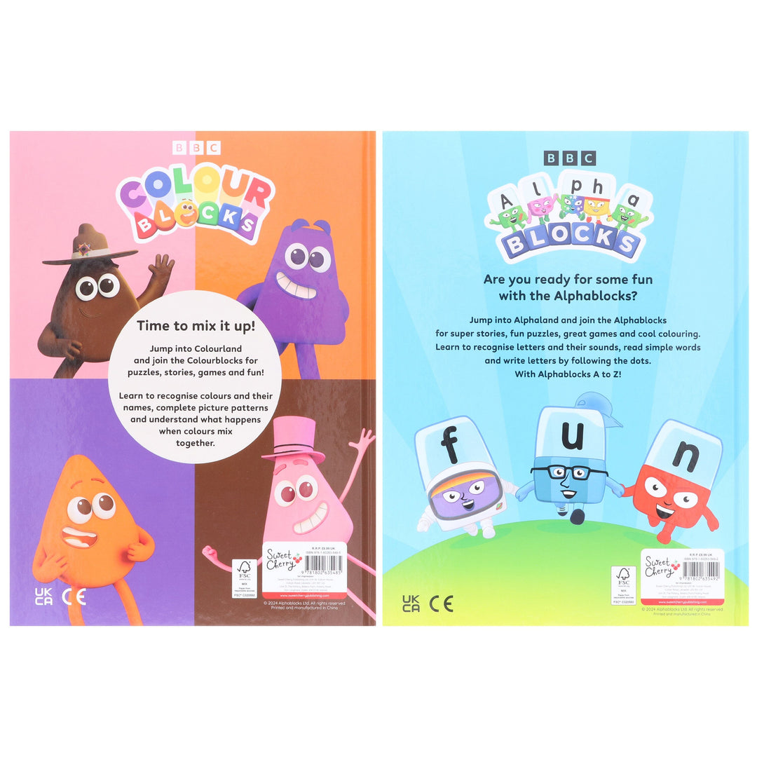 Alphablocks & Colourblocks Annual 2025 By Sweet Cherry Publishing: 2 Books Collection Set - Ages 3-5 - Hardback