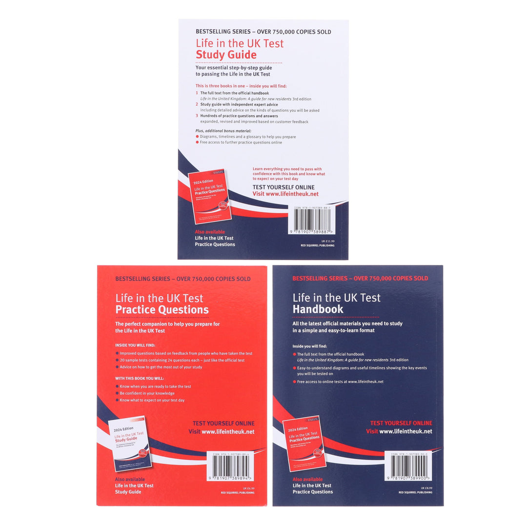 Life in the UK Test 2024 By Henry Dillon and Alastair Smith 3 Books Collection Set - Non Fiction - Paperback