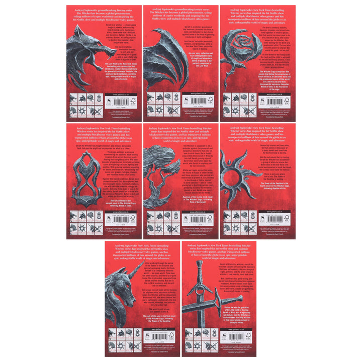 The Complete Witcher Series By Andrzej Sapkowski 8 Books Box Set Collection - Fiction - Paperback