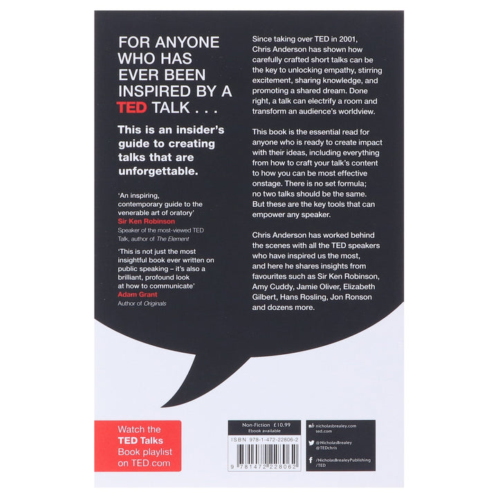 TED Talks: The Official TED Guide to Public Speaking by Chris Anderson - Non Fiction - Paperback
