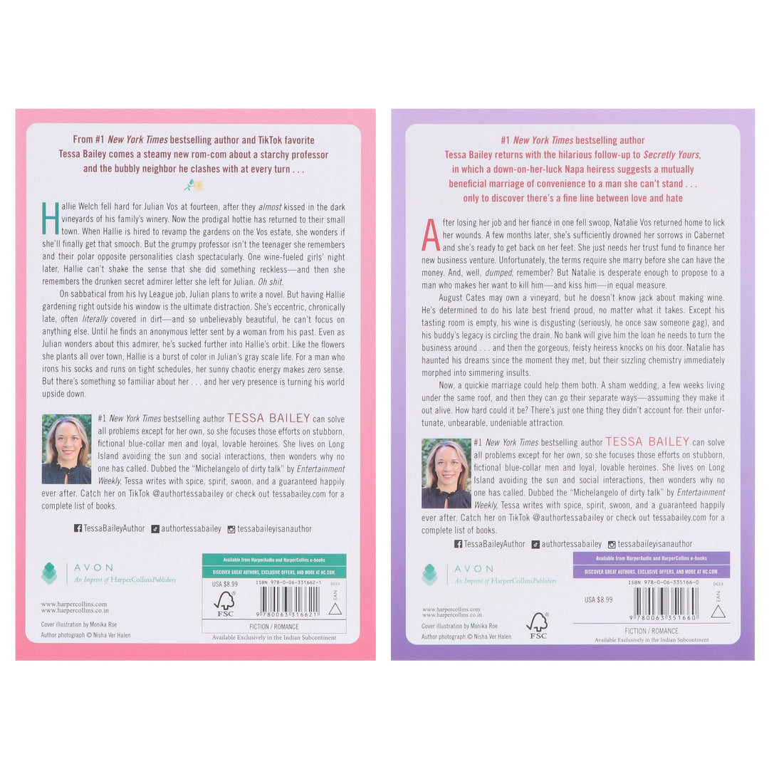 Vine Mess Series By Tessa Bailey 2 Books Collection Set - Fiction - Paperback